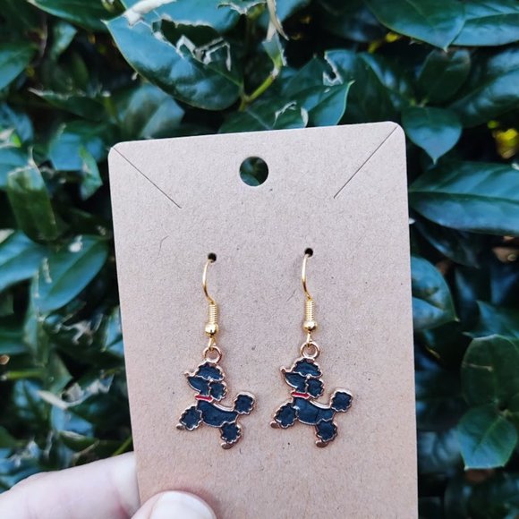 Black Poodle Earrings - Picture 5 of 7